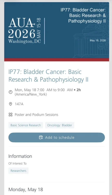 20 Posts Not To Miss From AUA26: American Urological Association Annual Meeting 3 AUA26 - OncoDaily