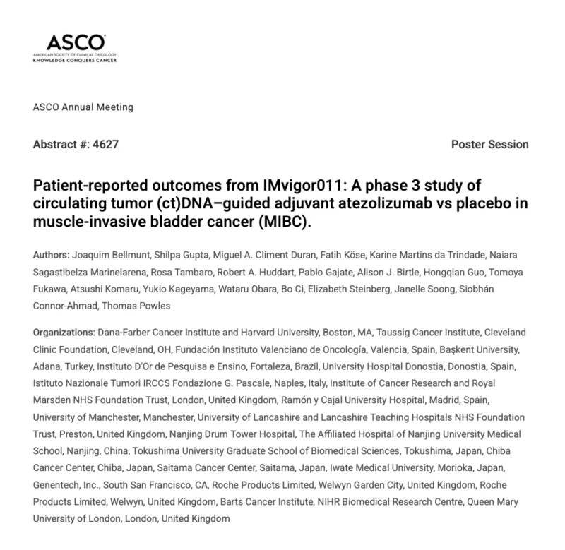 Enrique Grande: A New Article on Patient-Reported Outcomes From IMvigor011 2 Enrique Grande