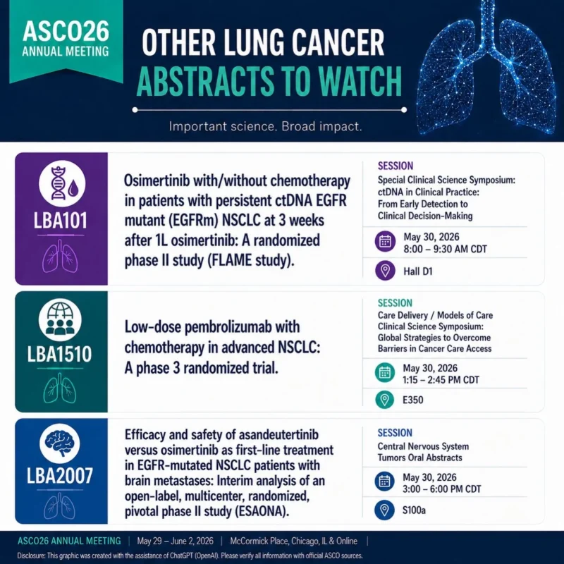 Ana Velázquez Mañana: Lung Cancer Abstracts to Watch Beyond the ASCO26 2 Ana Velázquez Mañana: Lung Cancer Abstracts to Watch Beyond the ASCO26
