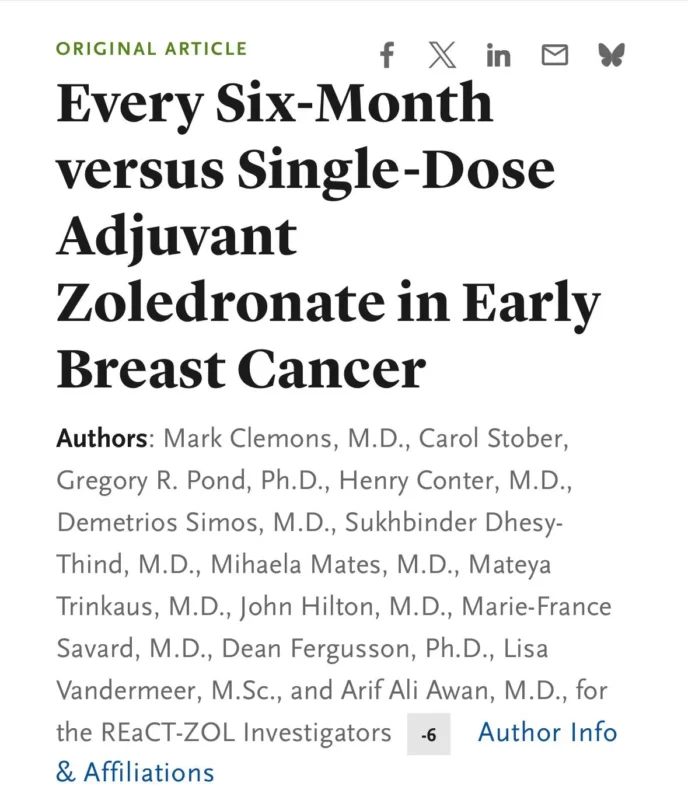 Kefah Mokbel: One Dose Is Enough - Zoledronate Infusion in Early Breast Cancer 2 Kefah Mokbel: One Dose Is Enough - Zoledronate Infusion in Early Breast Cancer