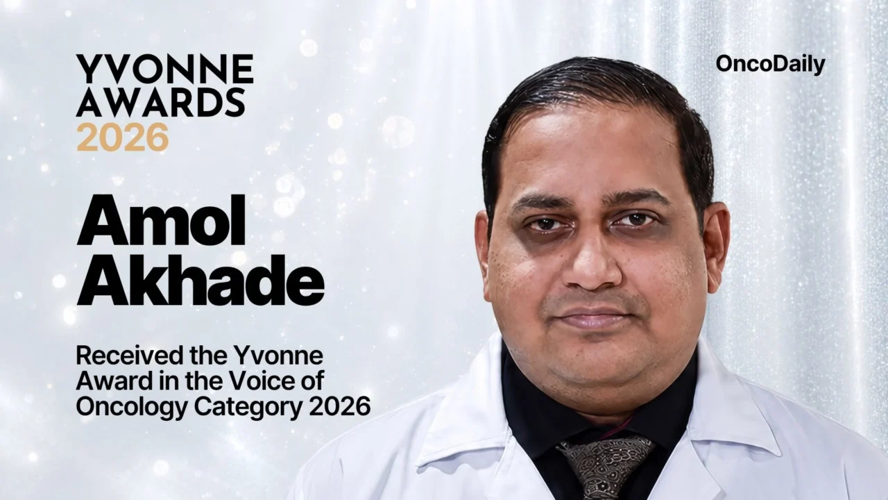 Amol Akhade Received the 2026 Yvonne Award in the Voice of Oncology Category