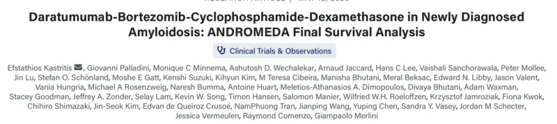 Al-Ola A Abdallah: ANDROMEDA Final Analysis Confirms D-VCd as Standard Therapy
