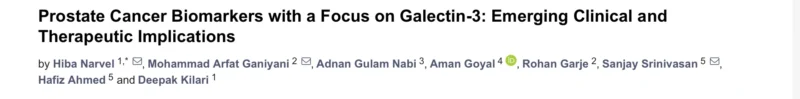 Hiba Narvel: Prostate Cancer Biomarkers with a Focus on Galectin-3