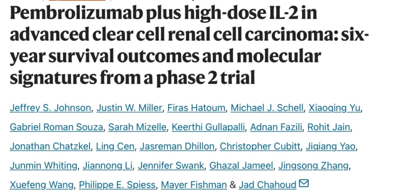 Jad Chahoud: Pembrolizumab + High Dose IL-2 in Advanced ccRCC 2 Jad Chahoud: Pembrolizumab + High Dose IL-2 in Advanced ccRCC