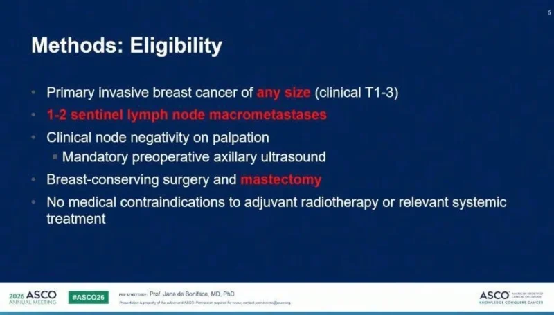 SENOMAC: Omitting Completion Axillary Dissection Maintains Survival and Reduces Arm Morbidity in Breast Cancer 3 SENOMAC