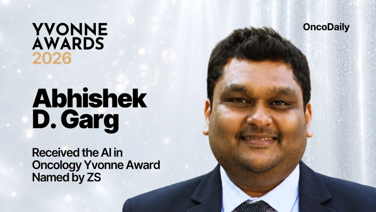 Abhishek D. Garg Received the AI in Oncology Yvonne Award Named by ZS 2026