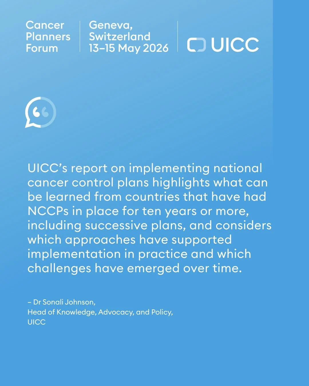 What Makes National Cancer Plans Work in Practice? - UICC
