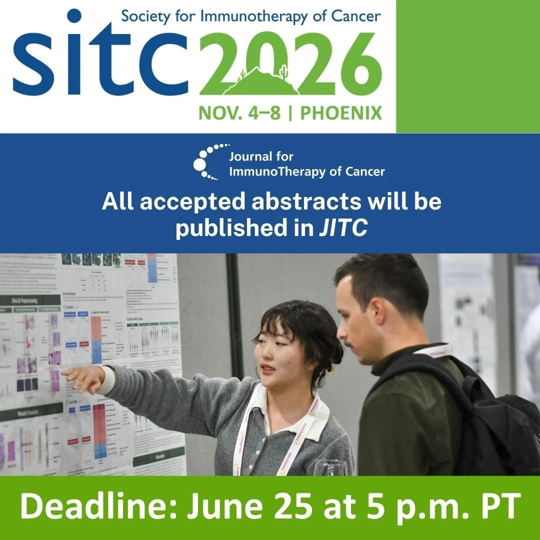 Submit Your Abstract for SITC26 and Apply for Travel Awards - SITC