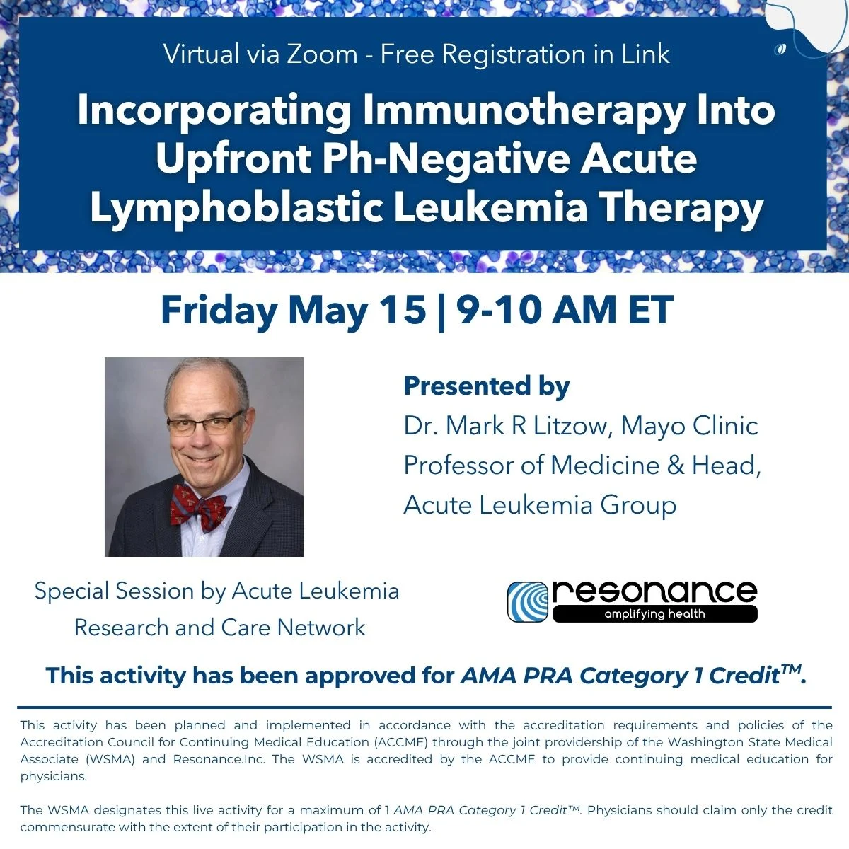 Incorporating Immunotherapy into Upfront Acute Lymphoblastic Leukemia Therapy - Resonance