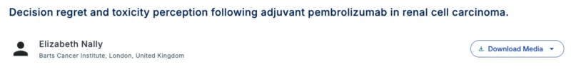 Charles Jiang Comments on Elizabeth Nally's Abstract About Adjuvant Pembrolizumab in RCC 2 Charles Jiang, Beth Nally, Elizabeth Nally