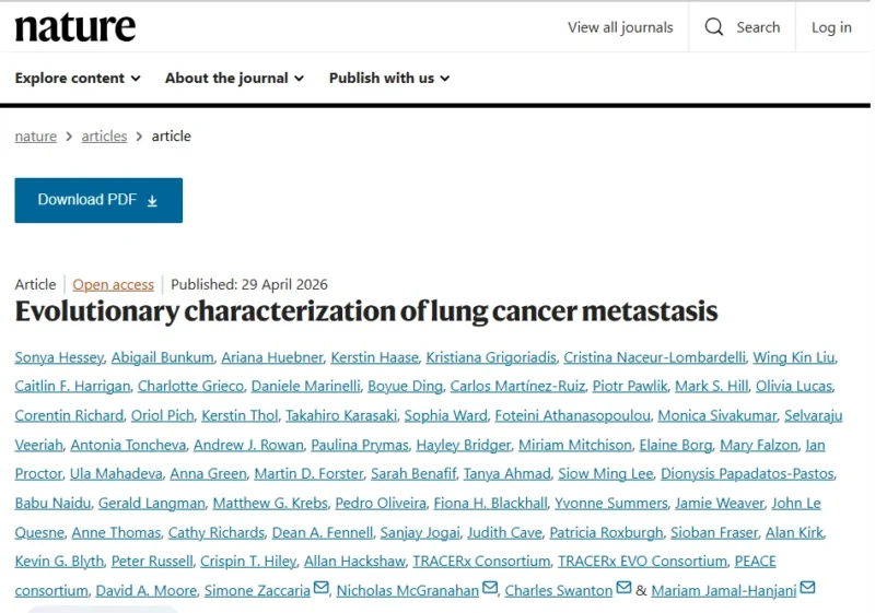 Adam Schoenfeld: TRACERx/PEACE Study On The Evolutionary Biology Of NSCLC Metastasis