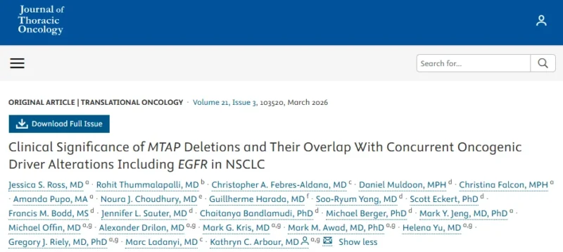 Diego A. Díaz-García: MTAP Deletions In NSCLC And EGFR