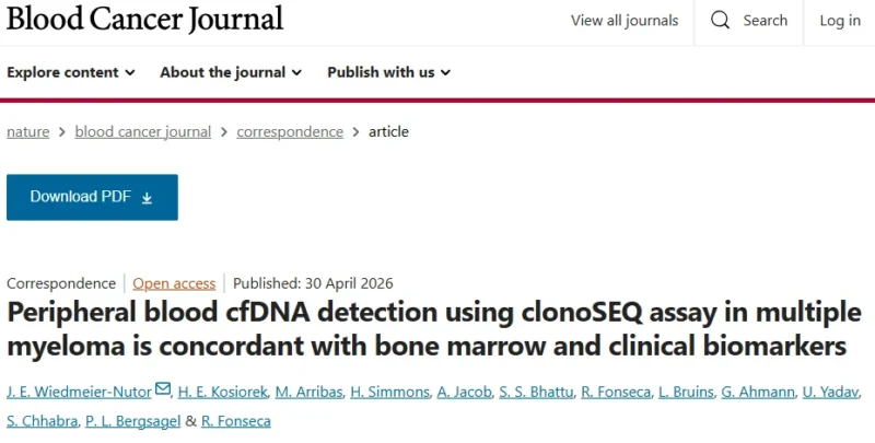 Myeloma Paper of the Day, May 1st, Suggested by Robert Orlowski