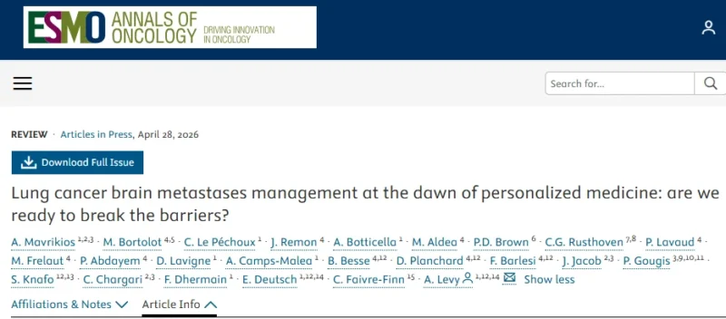 Hidehito Horinouchi: Lung Cancer Brain Metastases At The Dawn Of Personalized Medicine