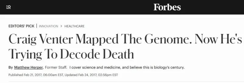 In Memoriam: Craig Venter, a Titan of Human Genomics