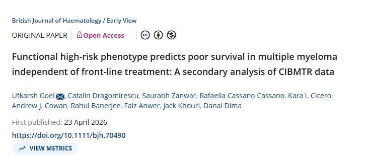 Myeloma Paper of the Day, May 3rd Suggested by Robert Orlowski
