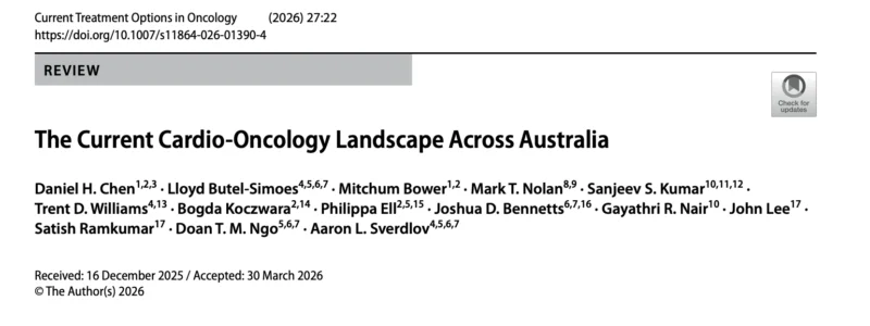 Aaron Sverdlov: The Current Cardio-Oncology Landscape Across Australia