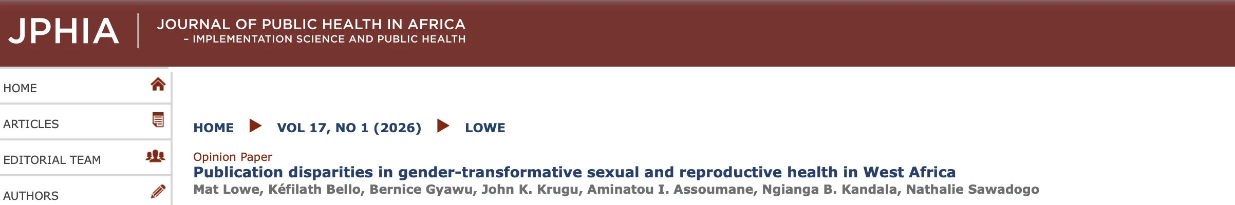 Why Does West Africa Produce So Little Research on Gender and Health? - Global Health Otherwise