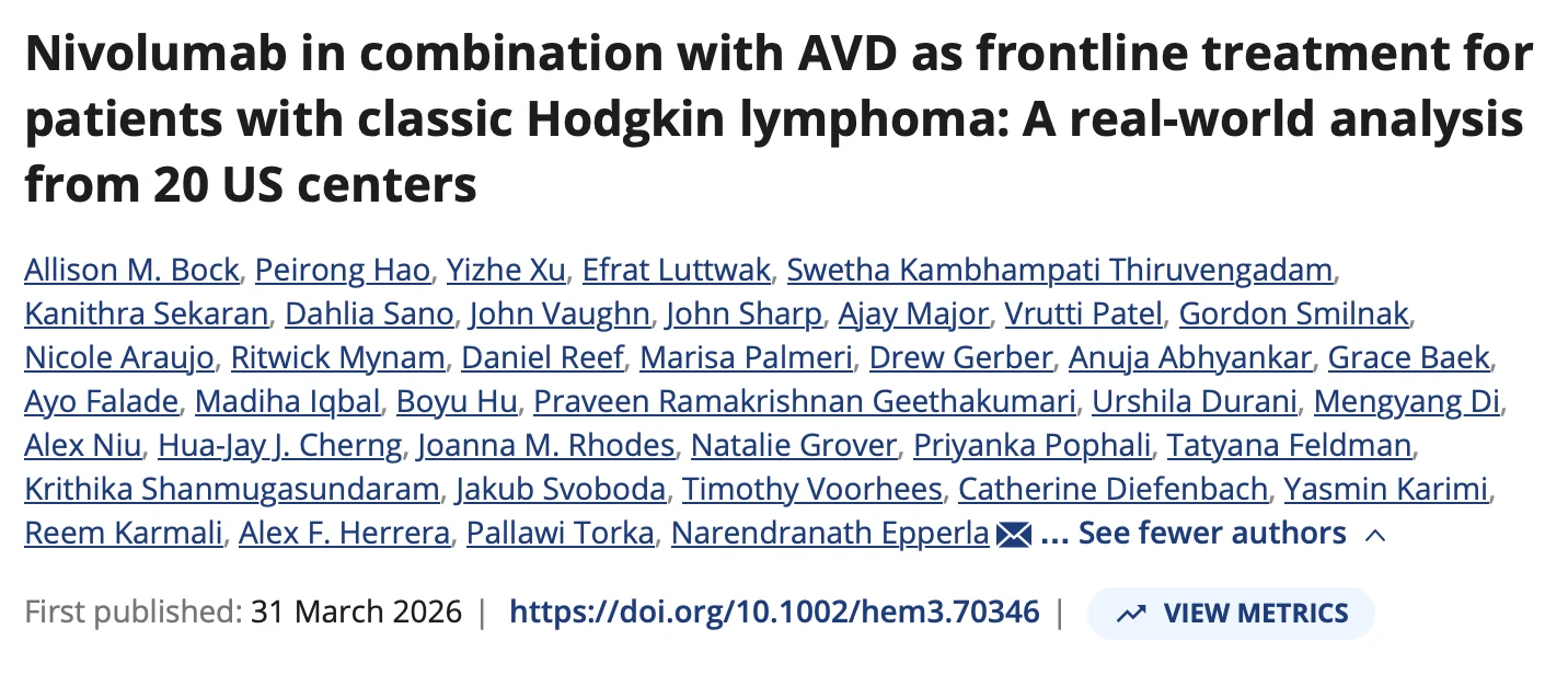 Ajay Major: Real-World Outcomes of NAVD in Hodgkin Lymphoma