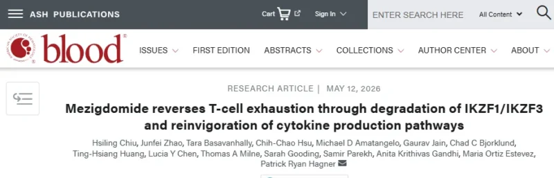 Myeloma Paper of the Day, May 13th Suggested by Robert Orlowski