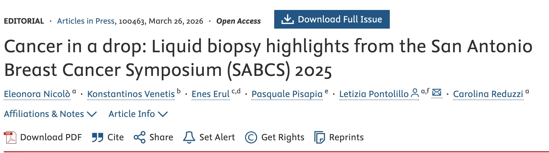 SABCS 2025 Highlights: Liquid Biopsy in Breast Cancer - ISLB