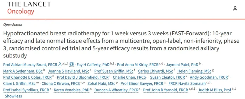 Kefah Mokbel: 1-Week Radiotherapy as Standard of Care in Early Breast Cancer 2 Kefah Mokbel: 1-Week Radiotherapy as Standard of Care in Early Breast Cancer