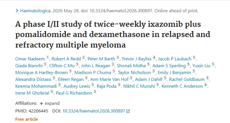 Myeloma Paper of the Day, May 29th Suggested by Robert Orlowski 2 Myeloma Paper of the Day, May 29th Suggested by Robert Orlowski