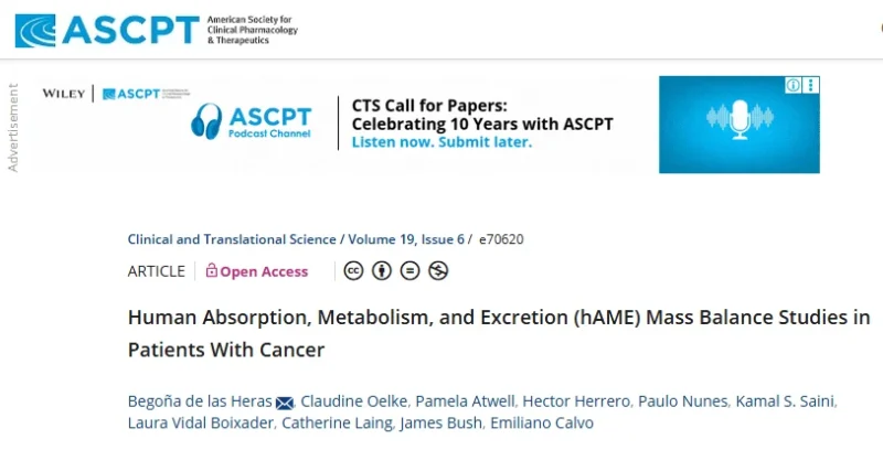 Kamal Saini: New Publication on Human Mass Balance Studies in Oncology Drug Development