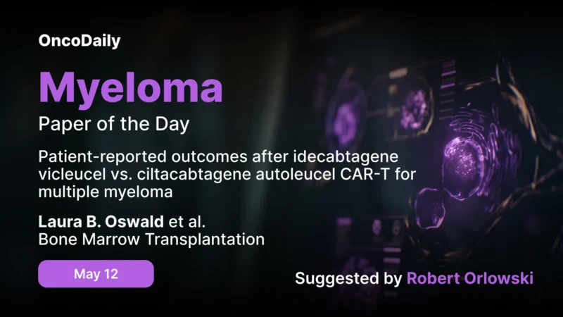 Myeloma Paper of the Day, May 12th Suggested by Robert Orlowski