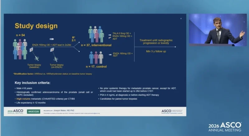 ZZFIRST Updates at ASCO 2026: Randomized Phase 2 Trial Evaluates Enzalutamide Plus Talazoparib in mHNPC 3 ZZFIRST design