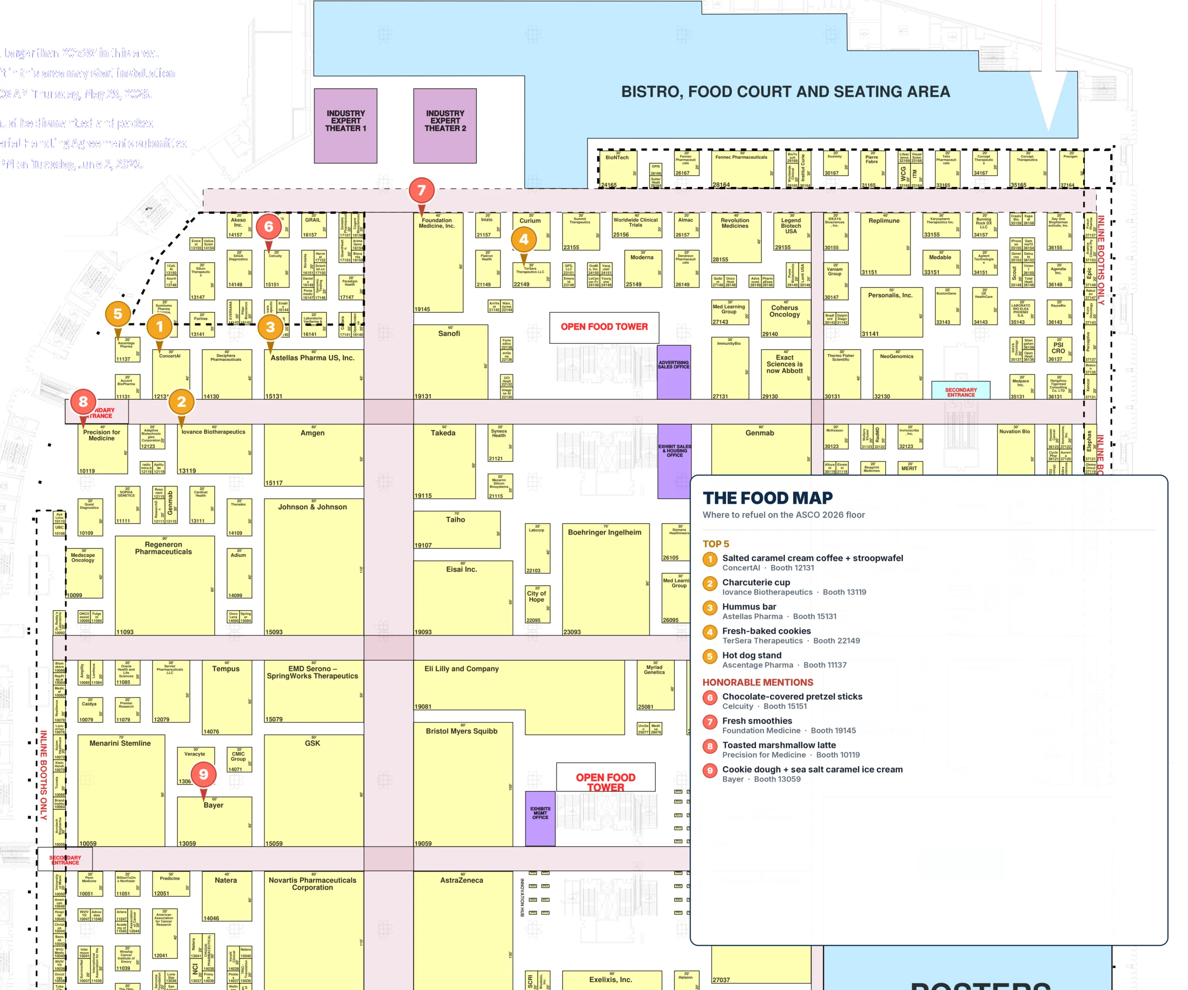 Best Food at ASCO 2026: A Booth-by-Booth Exhibit Hall Guide 7 map food 2026