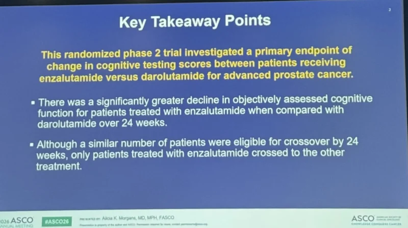 Dillon Cockrel: Darolutamide Outperforms Enzalutamide in Cognitive Outcomes 2 Dillon Cockrel
