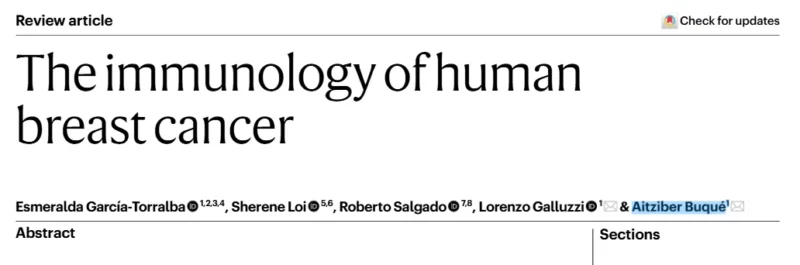 Lorenzo Galluzzi: Nature Reviews Immunology Review on the Immunology of Breast Cancer 2 Lorenzo Galluzzi
