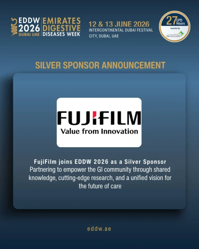 FujiFilm Announced as Silver Sponsor for EDDW 2026 - Emirates Digestive Diseases Week
