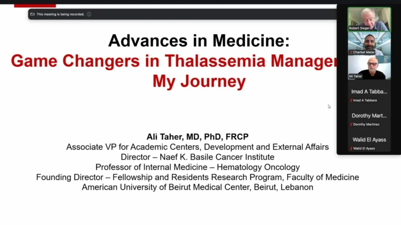 Charbel Matar: Grand Rounds at The George Washington University on Thalassemia 2 Charbel Matar
