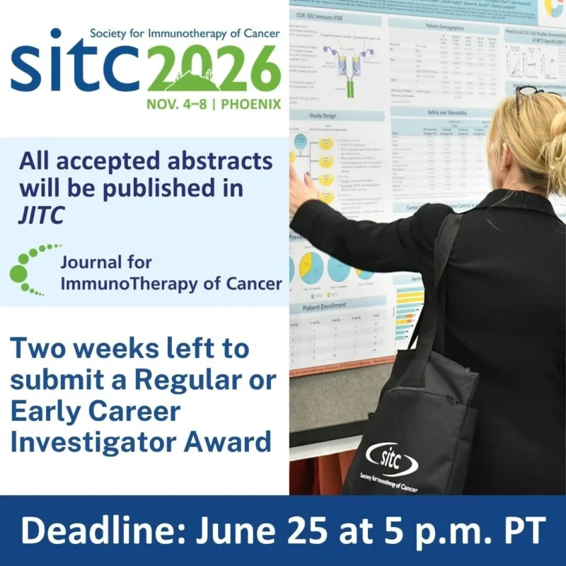 Two Weeks Left to Submit Abstracts for SITC 2026 - SITC 2 SITC