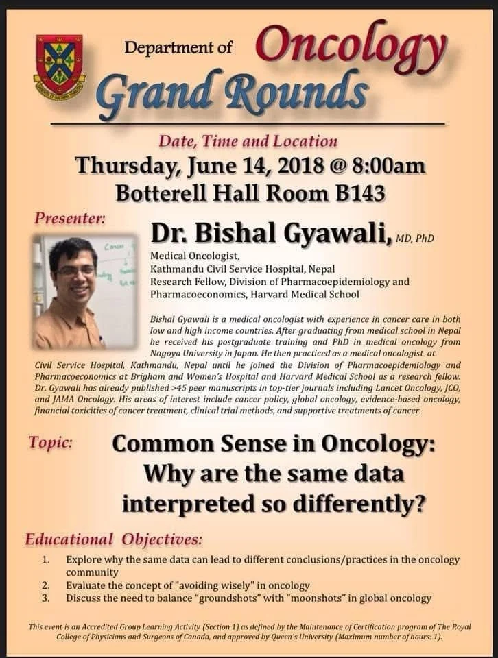 Bishal Gyawali: Eight Years Since My First Grand Rounds at Queen’s University