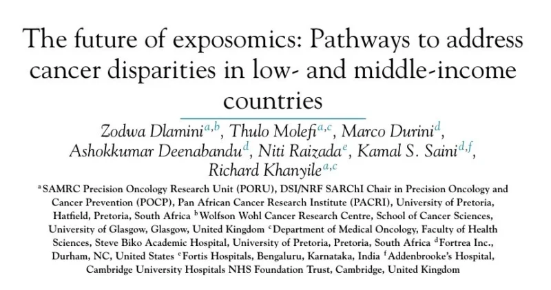 Kamal Saini: How the Exposome Shapes Cancer Disparities in Low and Middle-Income Countries 2 Kamal Saini: How the Exposome Shapes Cancer Disparities in Low and Middle-Income Countries