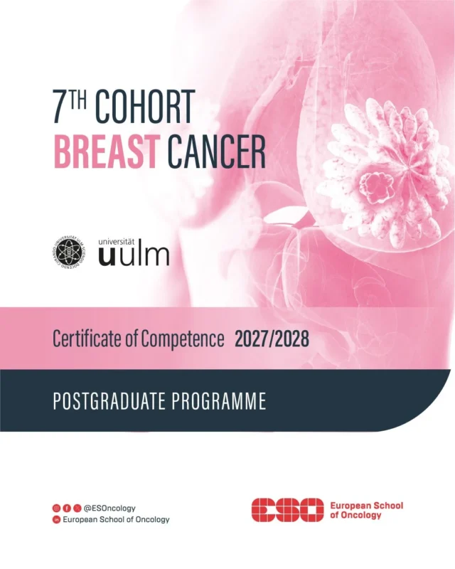 Application Open for The Certificate of Competence in Breast Cancer Programme - ESO 2 European School of Oncology (ESO)