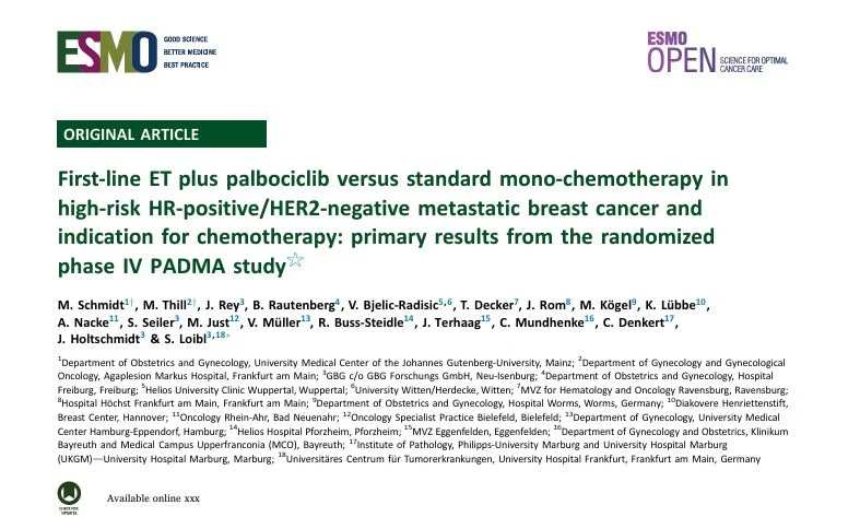 Sibylle Loibl: Palbociclib Combined with ET Nearly Triples TTF in Metastatic Breast Cancer 2 Sibylle Loibl: Palbociclib Combined with ET Nearly Triples TTF in Metastatic Breast Cancer