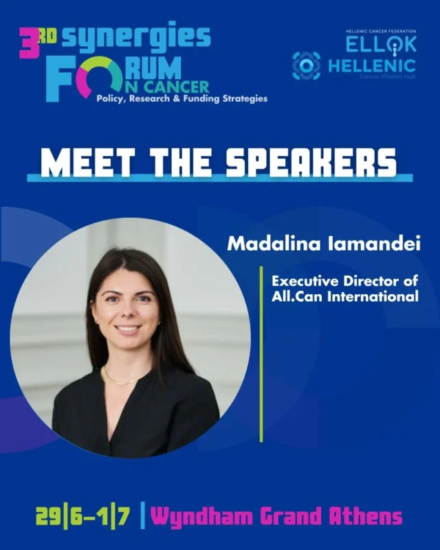 Pleased to Welcome Mădălina Iamandei at ELLOK’s 3rd Synergies Forum - Hellenic Cancer Federation | ELLOK 2 Hellenic Cancer Federation | ELLOK