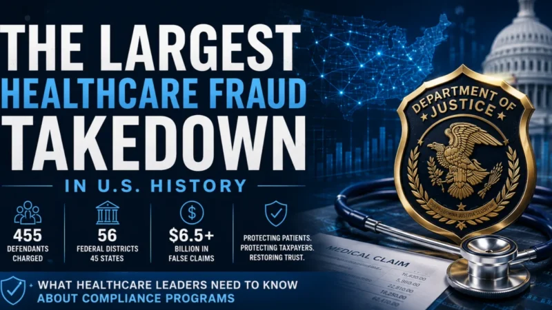 Jordan Johnson: U.S. DOJ Launches Largest Healthcare Fraud Takedown in History