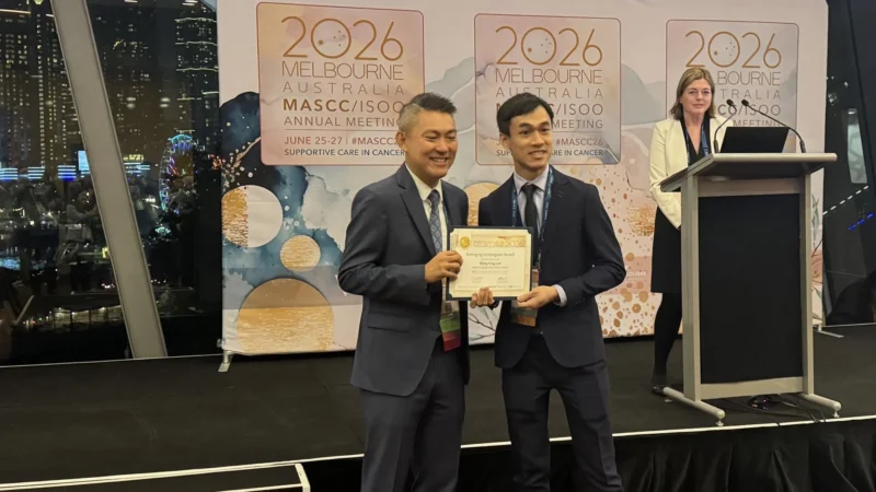 Shing Fung Lee: Honoured to Receive the MASCC Emerging Investigator Award
