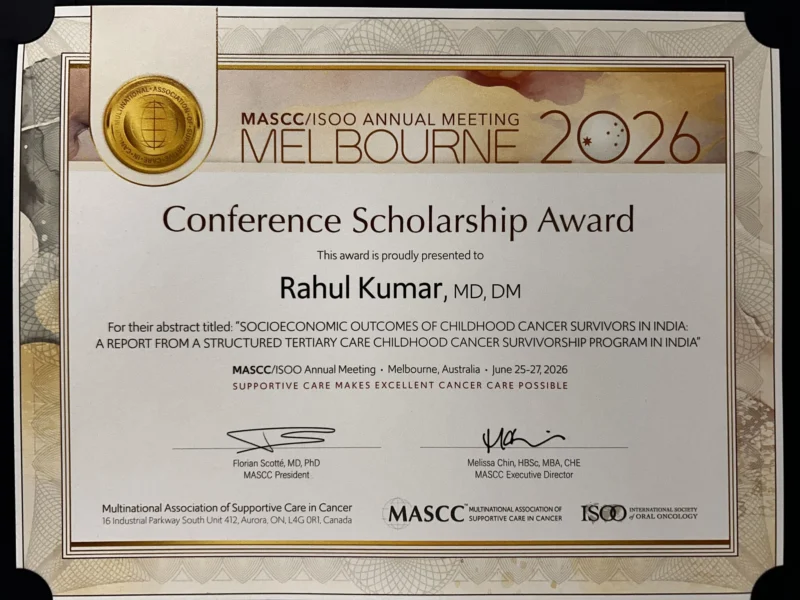 Rahul Kumar: Fortunate to Receive the MASCC Conference Scholarship Award