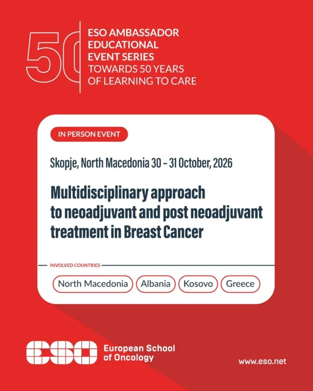 Introducing the 2026 Ambassadors Educational Series - European School of Oncology