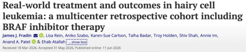 Talha Badar: 80% ORR and Durable Remissions in Selected Hairy Cell Leukemia Patients 2 Talha Badar