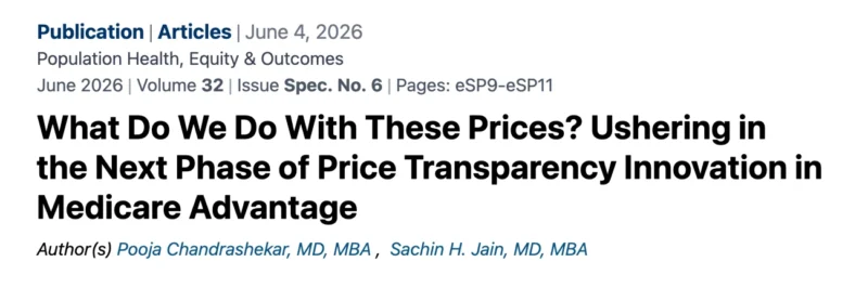 Sachin H. Jain: Making Healthcare Price Data Actionable for Patients 2 Sachin H. Jain