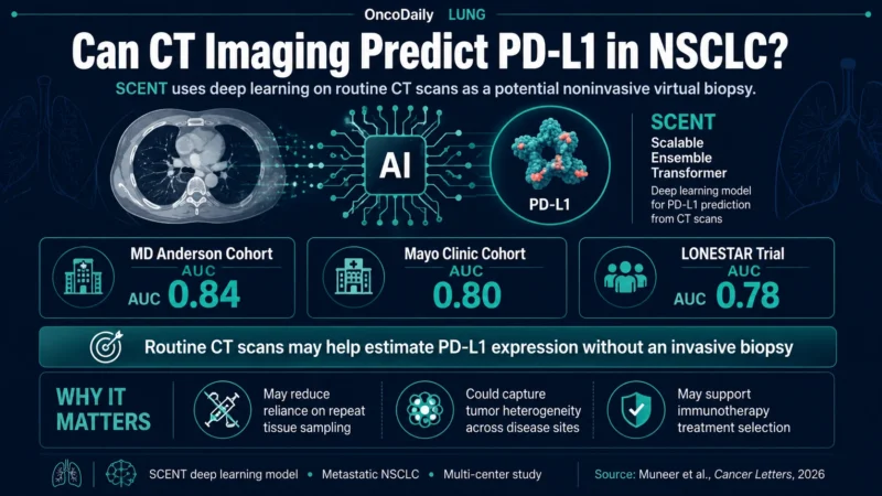 Can a Routine CT Scan Predict PD-L1 Expression in Metastatic NSCLC? 2 CT Scan