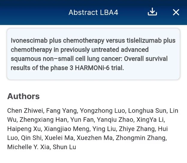 Amol Akhade: LBA4 Abstract Shows OS Benefit With Ivosnescimab Plus Chemotherapy in Squamous NSCLC