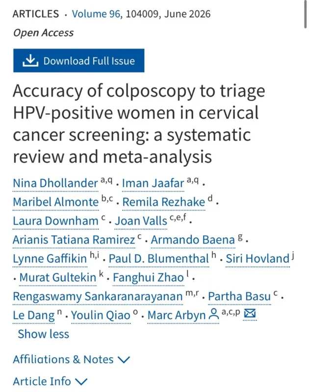 Partha Basu: New Publication on the Performance of Colposcopy to Triage HPV Positive Women 2 Partha Basu: New Publication on the Performance of Colposcopy to Triage HPV Positive Women